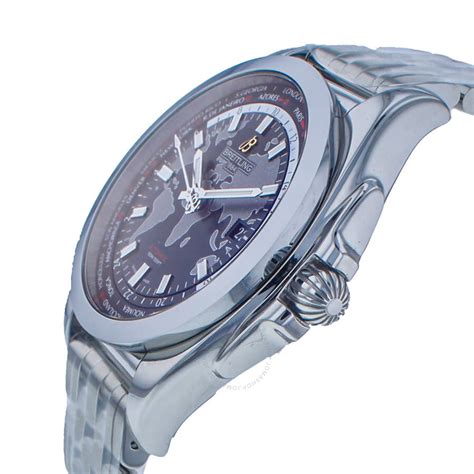 replica breitling men's galactic unitime 44mm automatic analog watch
